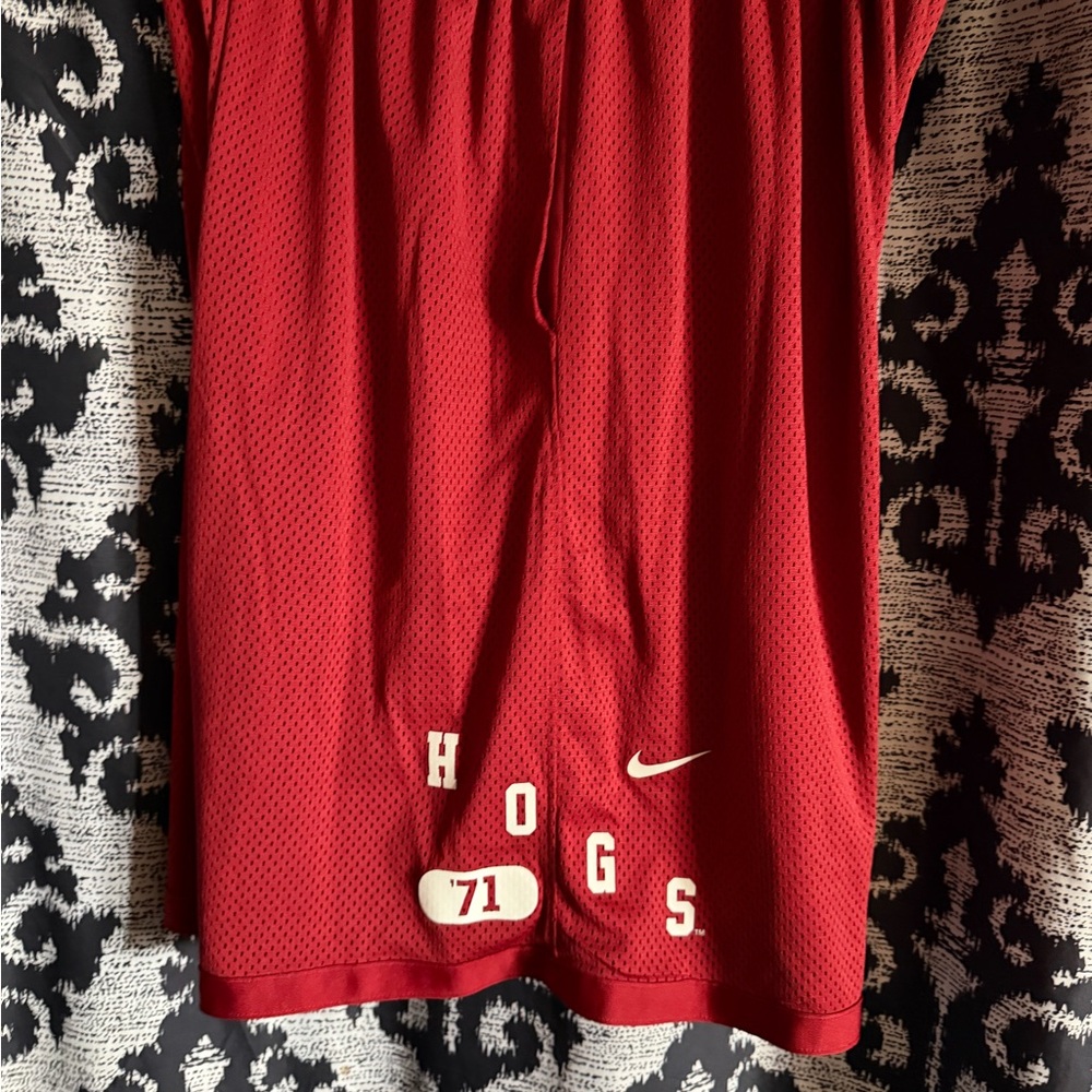 Nike men’s Red Mesh Shorts Arkansas Razorbacks